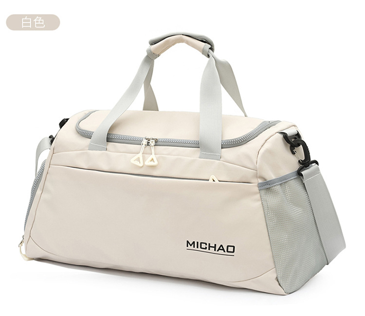 Bolsa de gimnasio con logotipo personalizado, bolsa de viaje de gran capacidad, separación de seco y húmedo, compartimento independiente para zapatos, bolsa de yoga deportiva con ruedas