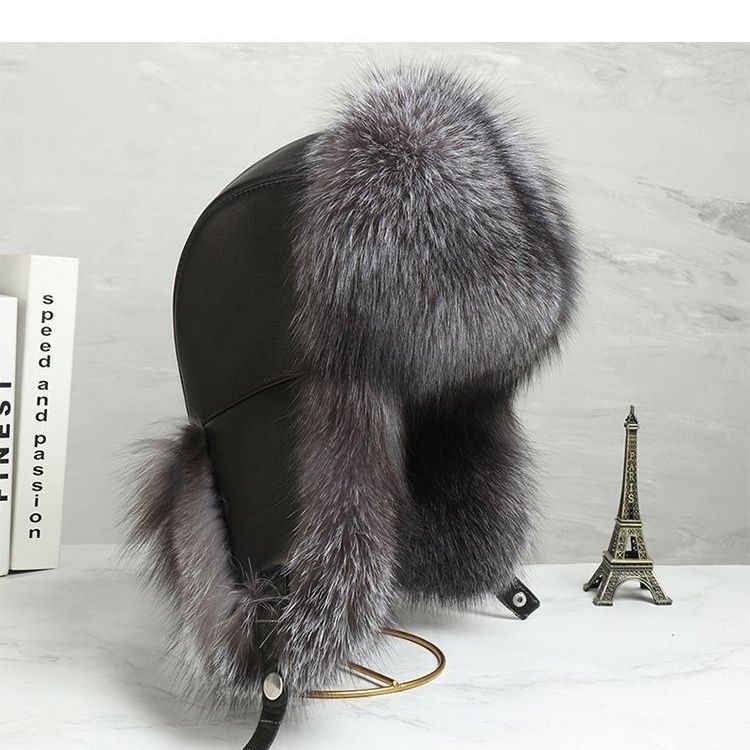 Имитация лиса волосы Лейфенг Шляпа Мужская утолщенная северо -восточная меховая собака Шляпа Молодая пожилая зима холодная защита тепло