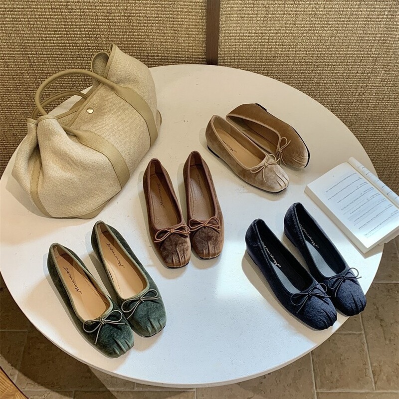 DAPAL SHOW Korean-style square-toed shallow single shoes for women with bow, internal height increase, comfortable slip-on shoes in multiple colors DAPAL SHOW Korean-style square-toed shallow single shoes for women with bow, internal height increase, comfortable slip-on shoes in multiple colors