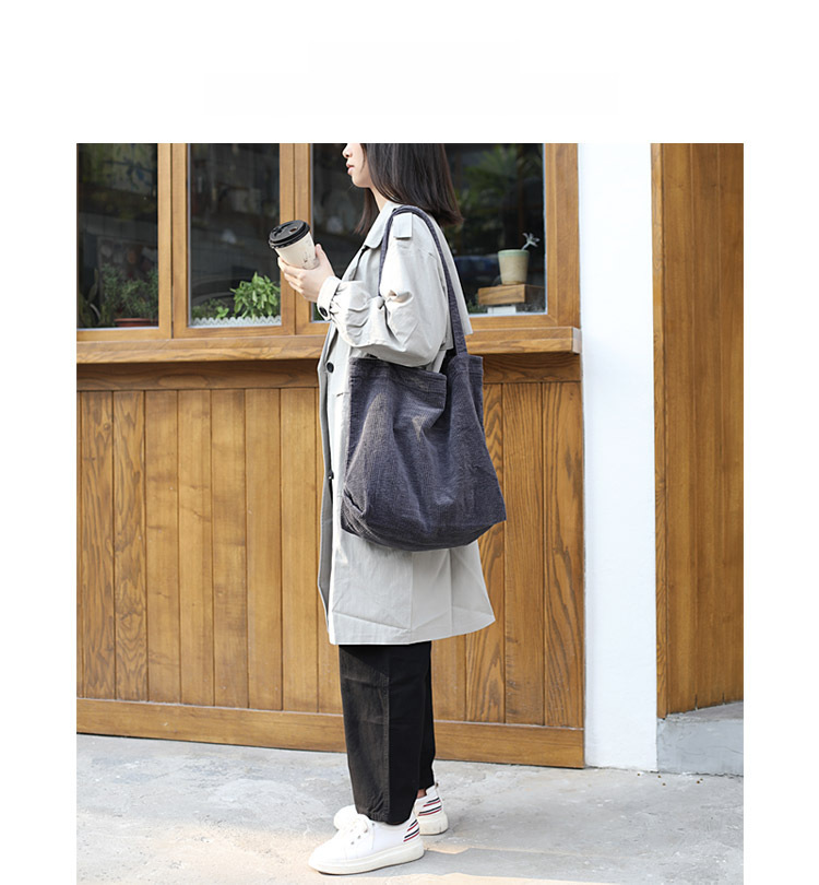 Borsa a tracolla in velluto a coste donna borsa vintage grande_voghion.com