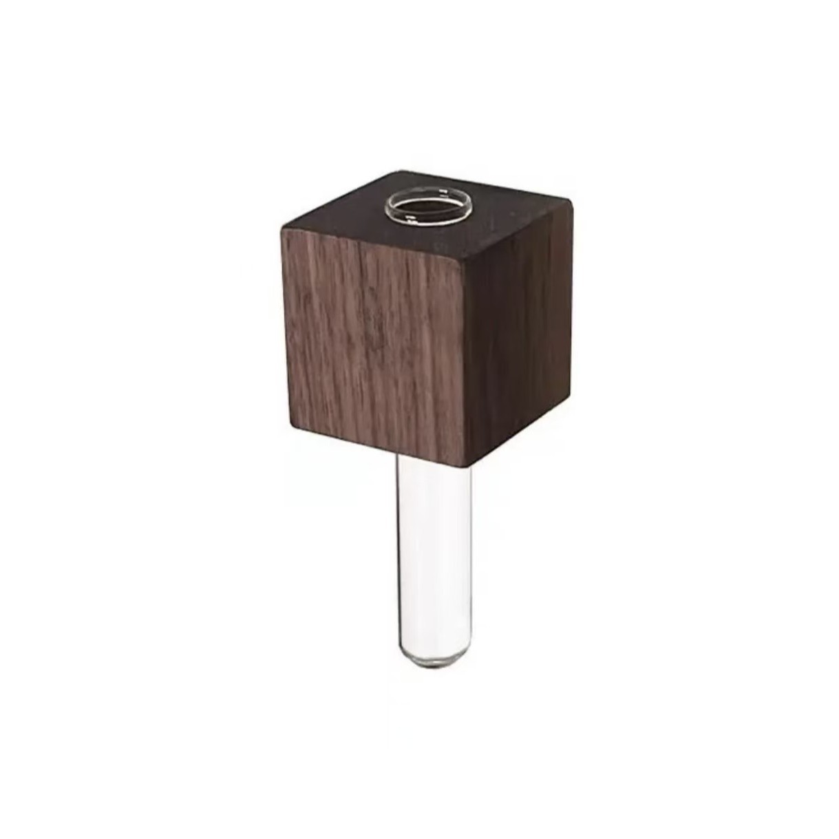 Arreglo floral de salida de aire cuadrado en forma de C, madera maciza, haya, nogal negro, video de aromaterapia, decoración de salida de aire, aromaterapia para coche