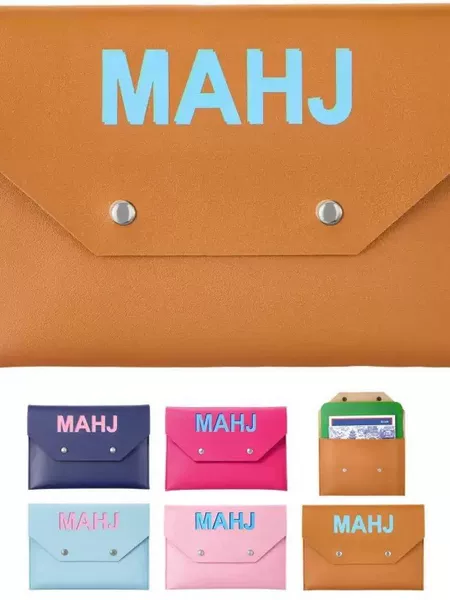 Cross-border popular card mahjong storage bag, MAHJ letter print chess and card accessory bag, game mahjong bag in stock