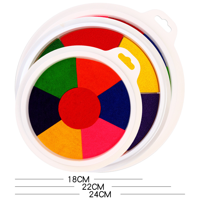 Preschool children's finger painting ink pad washable painting paint palm print printing rubbing crayon colorful ink pad