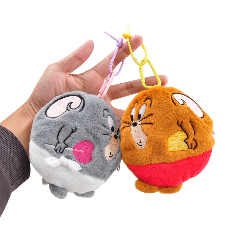 Authentic Tom and Jerry Plush Coin Purse Tweety Mouse Mini Small Clutch Bag Student Girl Lipstick Small Item Storage Bag