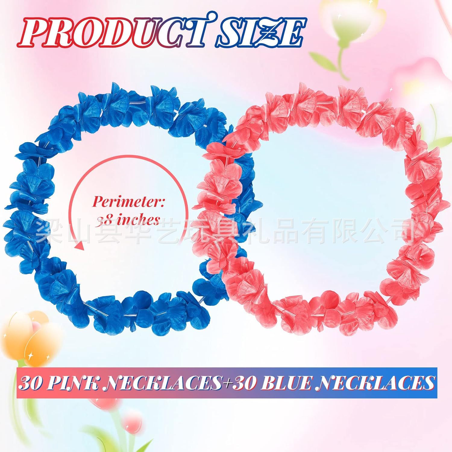 Guirlanda de flores rosadas y azules para baby shower baby revelar sexo Guirlanda al por mayor