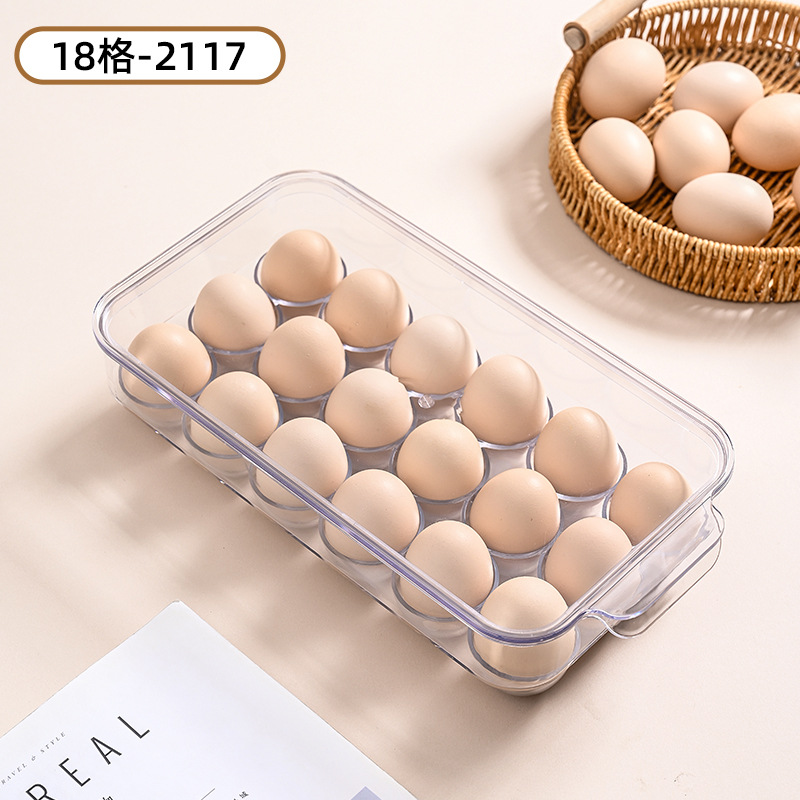 Caja de almacenamiento de huevos de plástico transparente de cocina con cubierta, caja de huevos frescos, soporte de huevos especial, soporte de huevos, soporte de huevos
