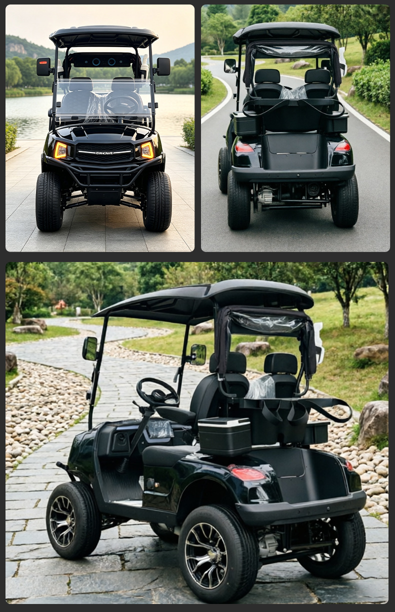Cross-border electric golf cart, powered by 48V/72V lithium batteries, for golf courses and sightseeing