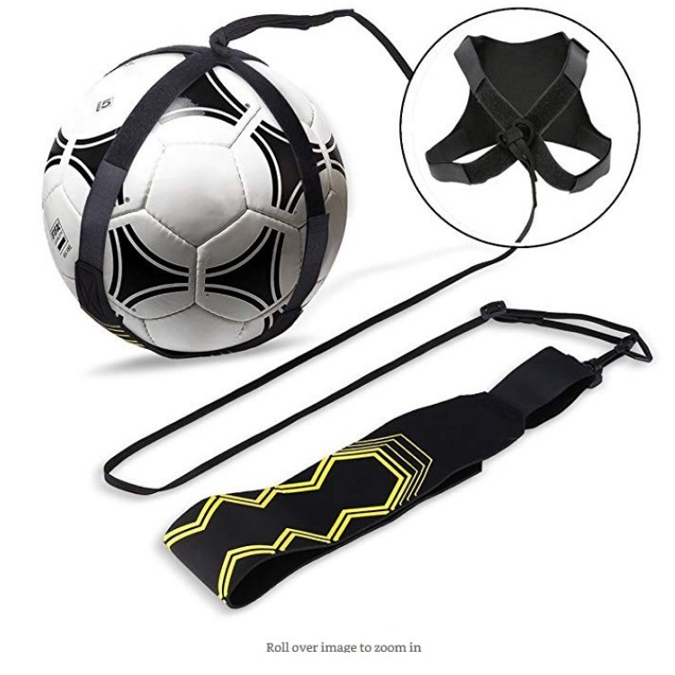 Fábrica en stock pelo recto entrenamiento de fútbol swing bola cinturón conjunto escuela primaria y secundaria entrenamiento de fútbol spin Correa