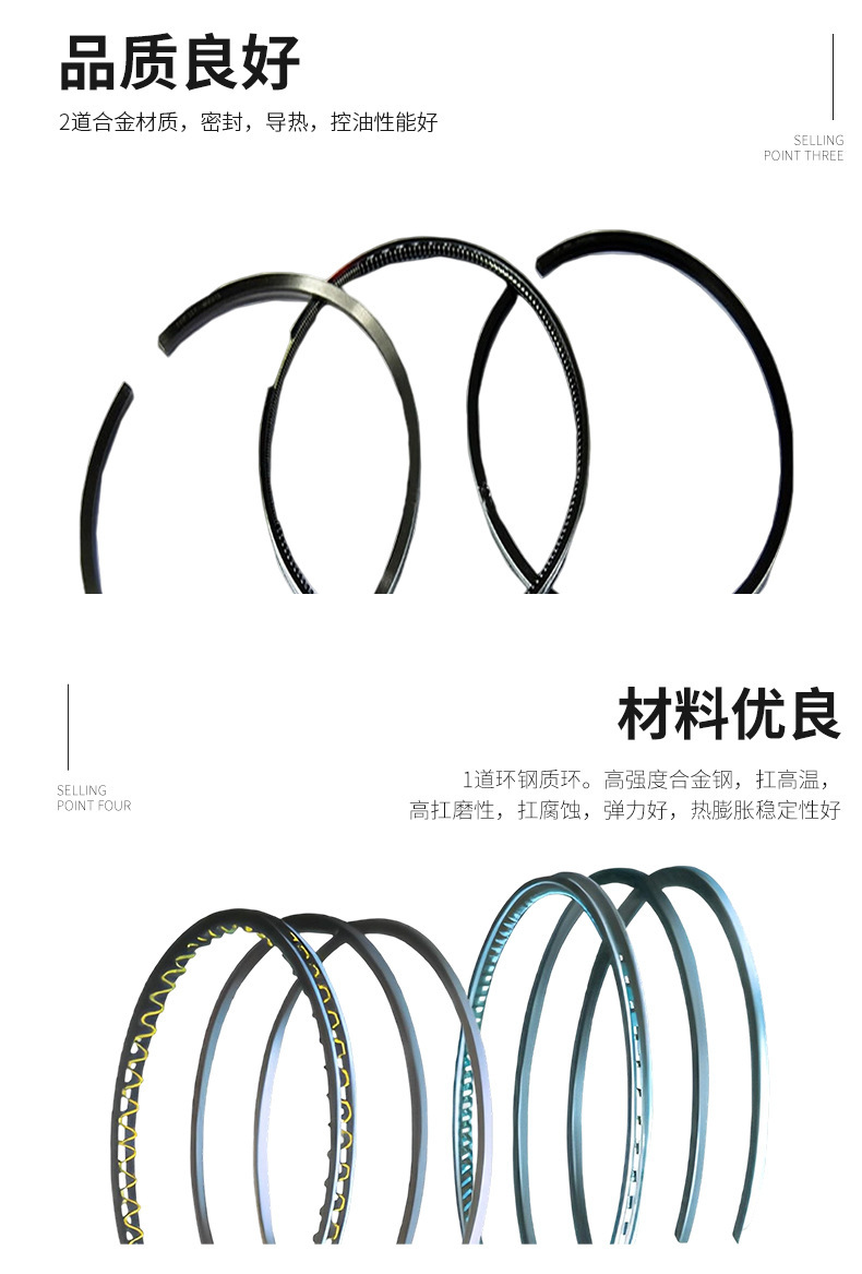 G4Na,Nu2.0 Steel Piston Rings 23040-2E000,23040-2E500