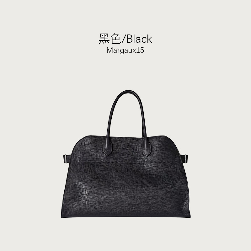 TheRow Tote, Margaux 15, bolso de cuero de seda de alta calidad, bolso de gran capacidad, bolso de viaje, bolso de mano