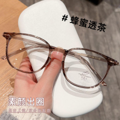 新款超轻冷茶色TR90眼镜框丹阳批发女素颜神器显白可配近视眼镜架