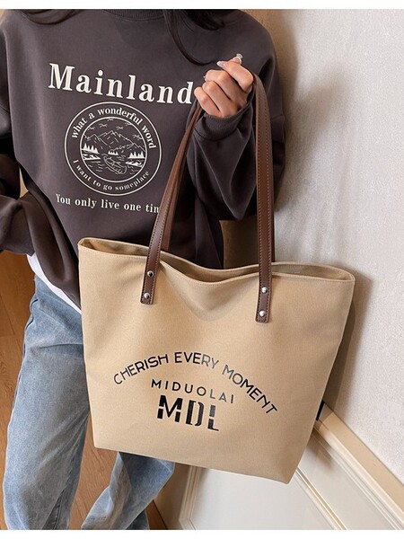 Capacious one-shoulder bag