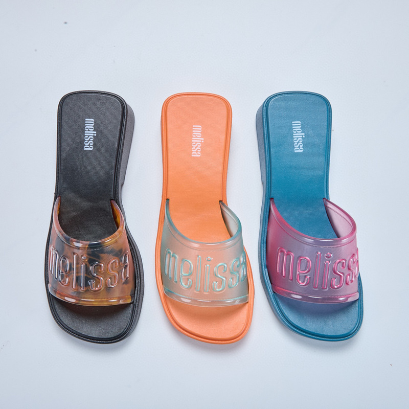 New Melissa 2025 High-Heeled Platform Fashion Comfortable Simple Beach Sandals for Women