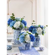 仿生干花绣球花仿真花蓝色保湿手感花束客厅摆件摆设插花装饰假花