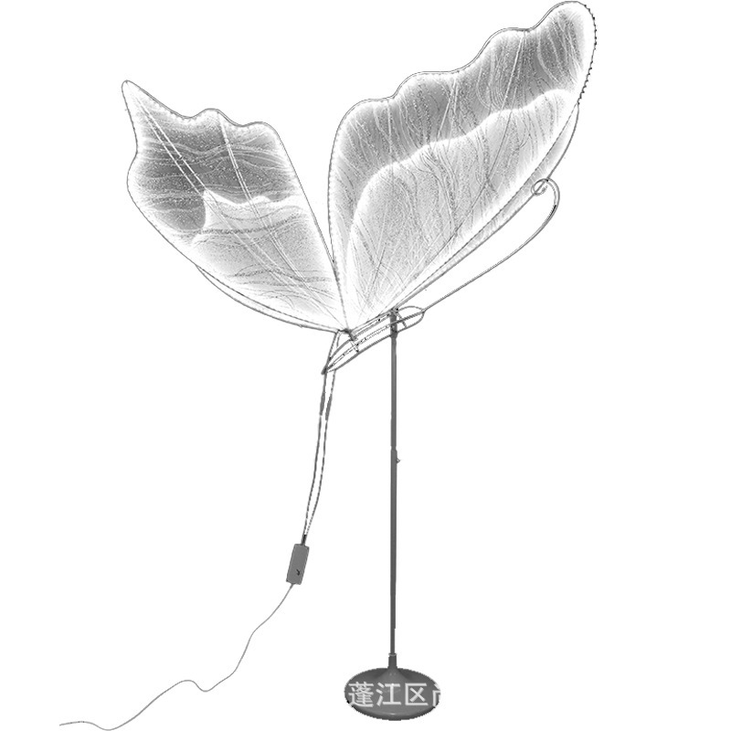 Disposición de accesorios de boda Alas de mariposa luminosas Decoración de escenario Colgante de techo Guía de boda Decoración de escena Decoración