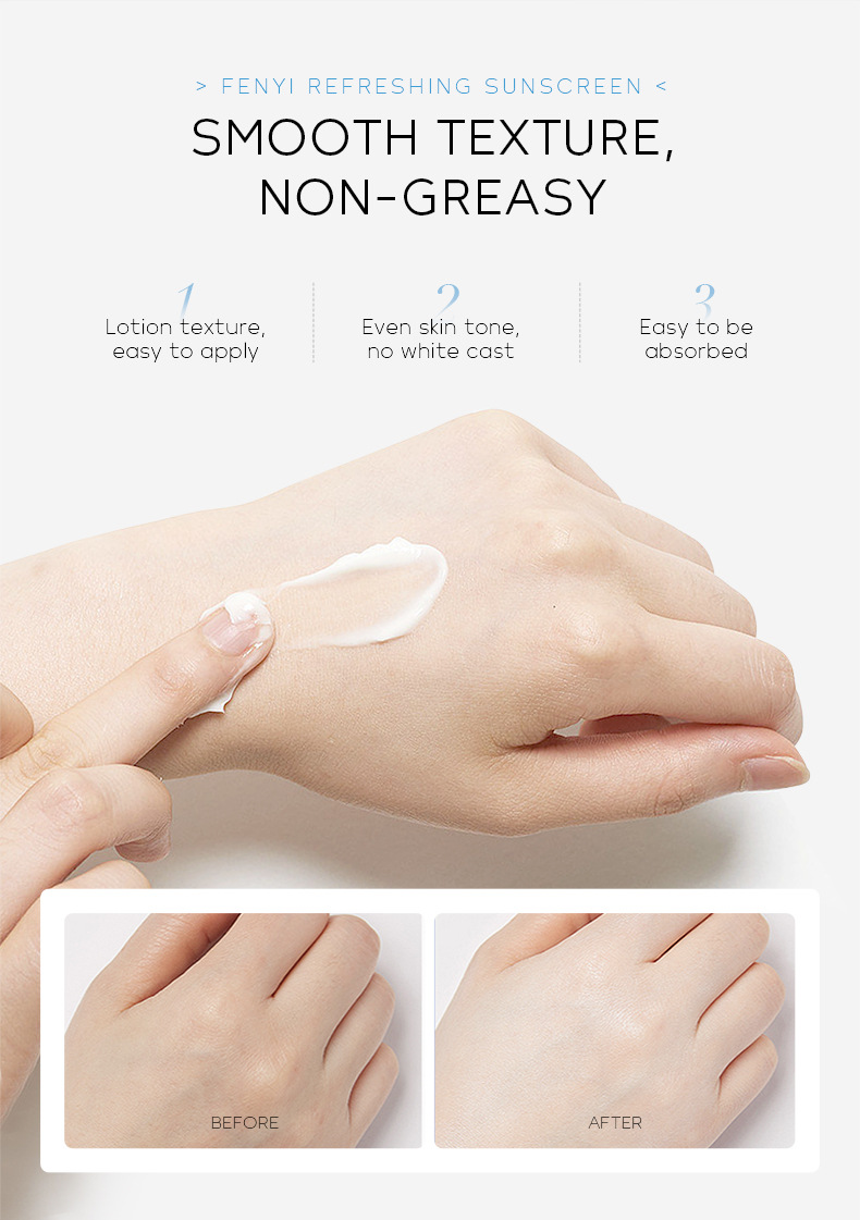 Wholesale of cross-border skin care products fenyi Refreshing sunscreen 50g Hydrating and Moisturizing Primer undefined