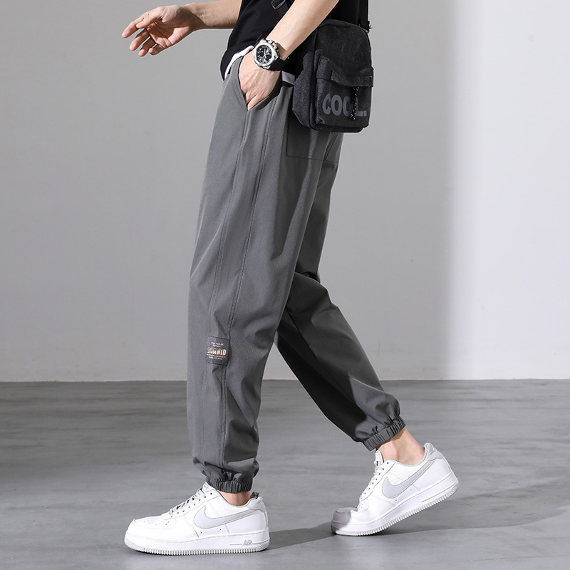 Otoño y primavera de verano de tendencia suelta pantalones casuales de pies de hielo pantalones de hombre nueve pantalones fuente de fabricación