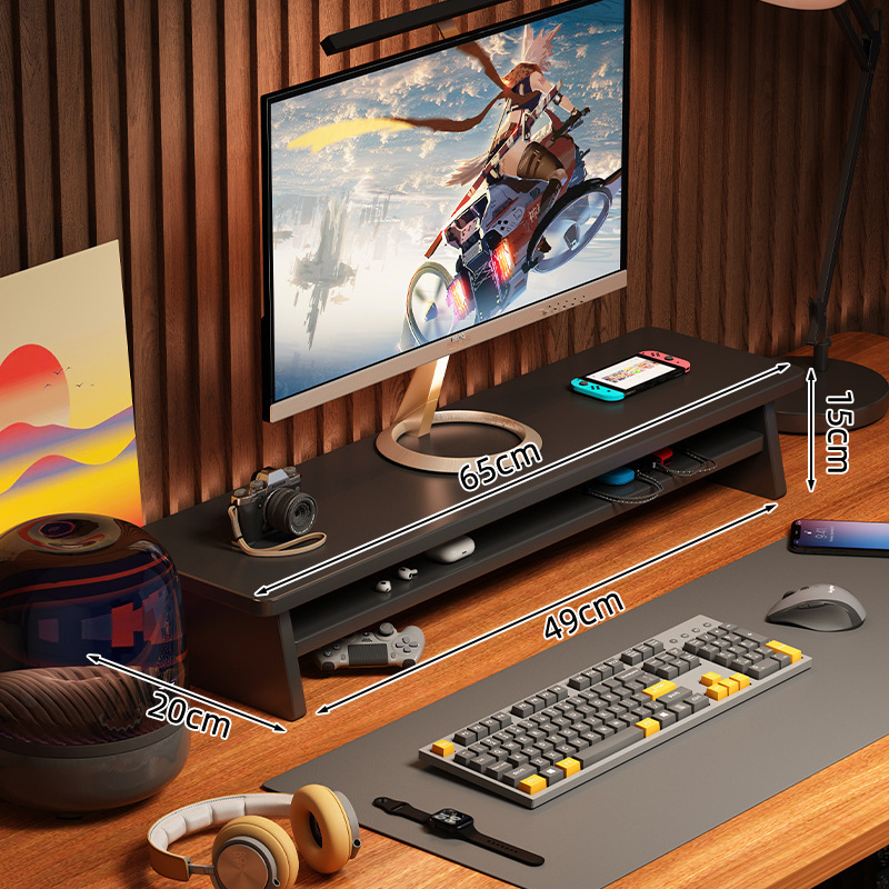 더블 레이어 블랙 65*20cm [사다리꼴 스타일]