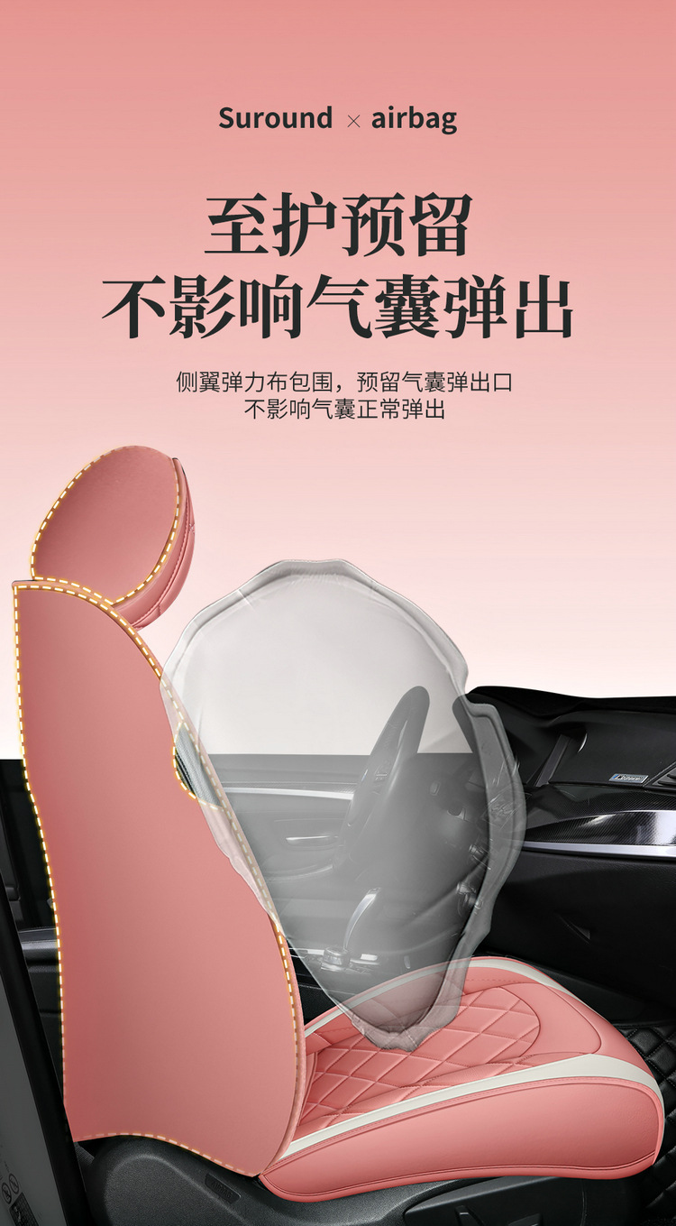 Factory Direct Sales Dropshipping All-Inclusive Leather Car Seat Cover Four-Season Universal Fully Surrounded Seat Cover Women's Seat Cushion