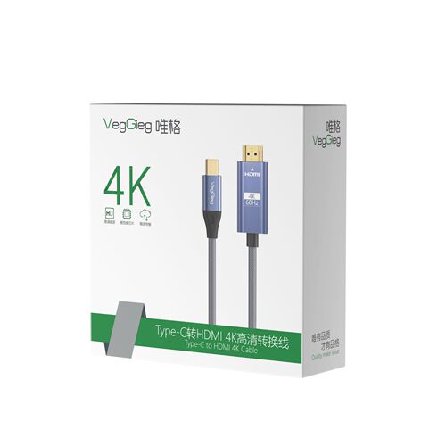 Weige type-C to hdmi high-definition cable 4K mobile phone computer connection TV typec same screen thunderbolt 3 data cable