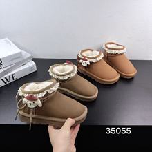 35055儿童雪地靴2025冬季加绒加厚女童棉鞋低帮宝宝棉靴雪地棉