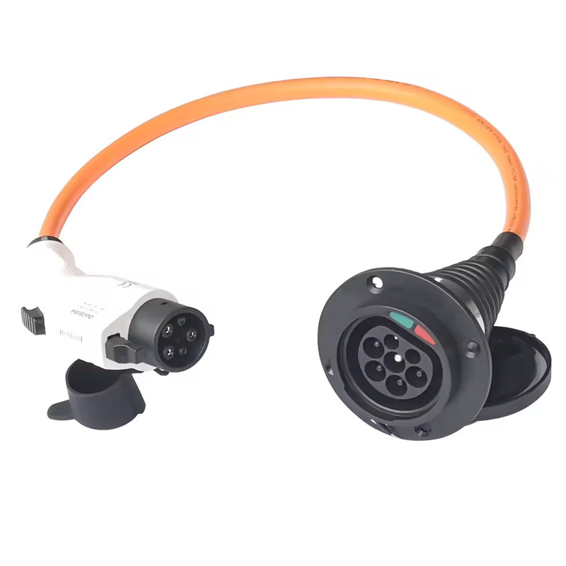 US to Europe SAE J1772 to IEC 62196-2 plug AC AC charging conversion line EV socket adapter