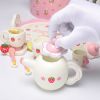 Children's kitchenware, lemon toy, white afternoon tea, realistic family tea set, Birthday gift