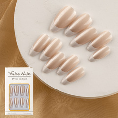 手工穿戴甲批發網紅珠光水滴成品指甲貼片果凍膠美甲甲片