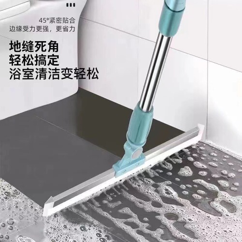 Wiper Silicone Rubber Household Bathroom Shower Floor Glass Scraper Magic Scrub Brush
