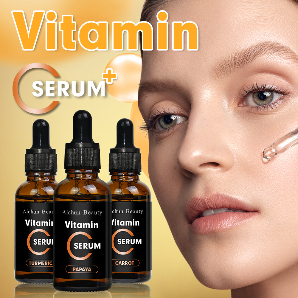 Cross-Border Aichun Turmeric Vc Essence Liquid Brightening Hydrating Moisturizing Liquid Factory Wholesale Face Serum