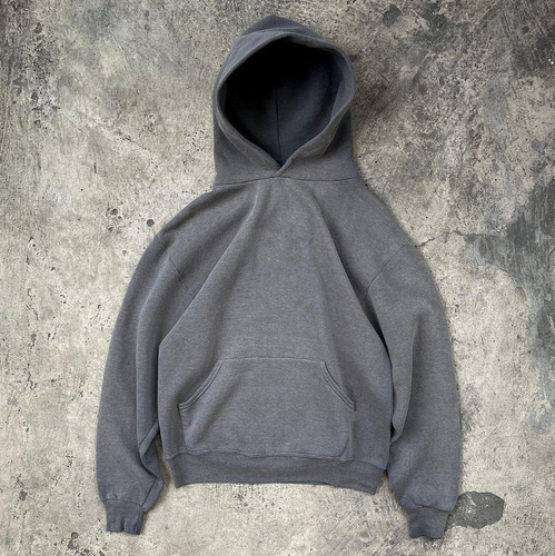 Kanye West Layer Kanye Klein Blue American Streetwear Hooded Sweatshirt Heavyweight Fleece Thick Hooded Sweatshirt