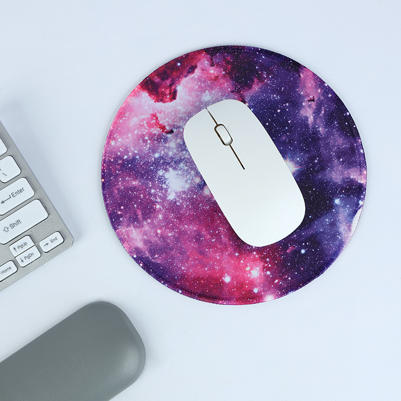 Alfombrilla de ratón de goma con diseño de dibujos animados | Esterilla redonda de escritorio antideslizante con borde reforzado