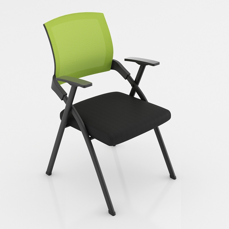 Silla de entrenamiento transpirable de malla silla plegable de sala de conferencias con mesa de tablero de escritura Mesa de aprendizaje de mesa y silla Silla de entrenamiento de oficina integrada image 11