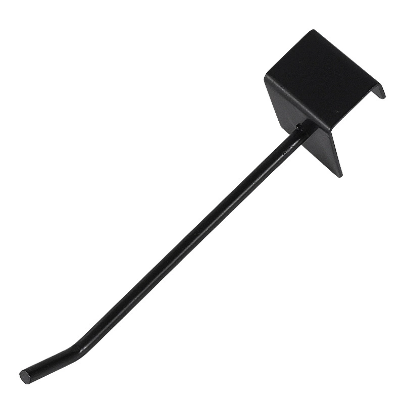 Обработка на заказ квадратной трубки крючок супермаркет ювелирный магазин полка однострочный крюк магазин канцелярских товаров смелые Товары дисплей крючок