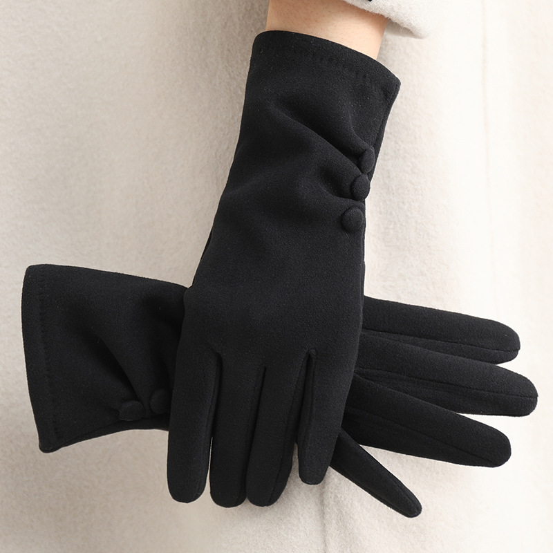 Guantes Térmicos Táctiles para Mujer de Poliéster, A prueba de Viento para Exteriores en Invierno