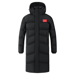 Chinese team sports plus velvet coat football training winter padded cotton coat basketball winter training extended knee coat