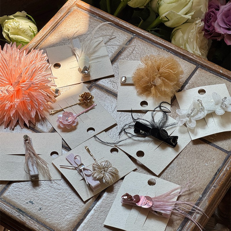 orange le homemade handmade children‘s barrettes girls‘ flowers light diamond barrettes girls headdress