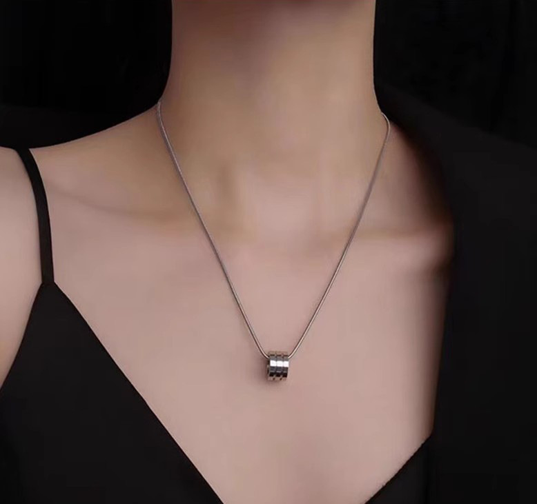 Titaniumstahl Halskette Für Damen Und Herren Elegante Snake Kette_voghion.com