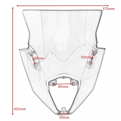 Motorcycle front windshield, Suitable for Kawasaki