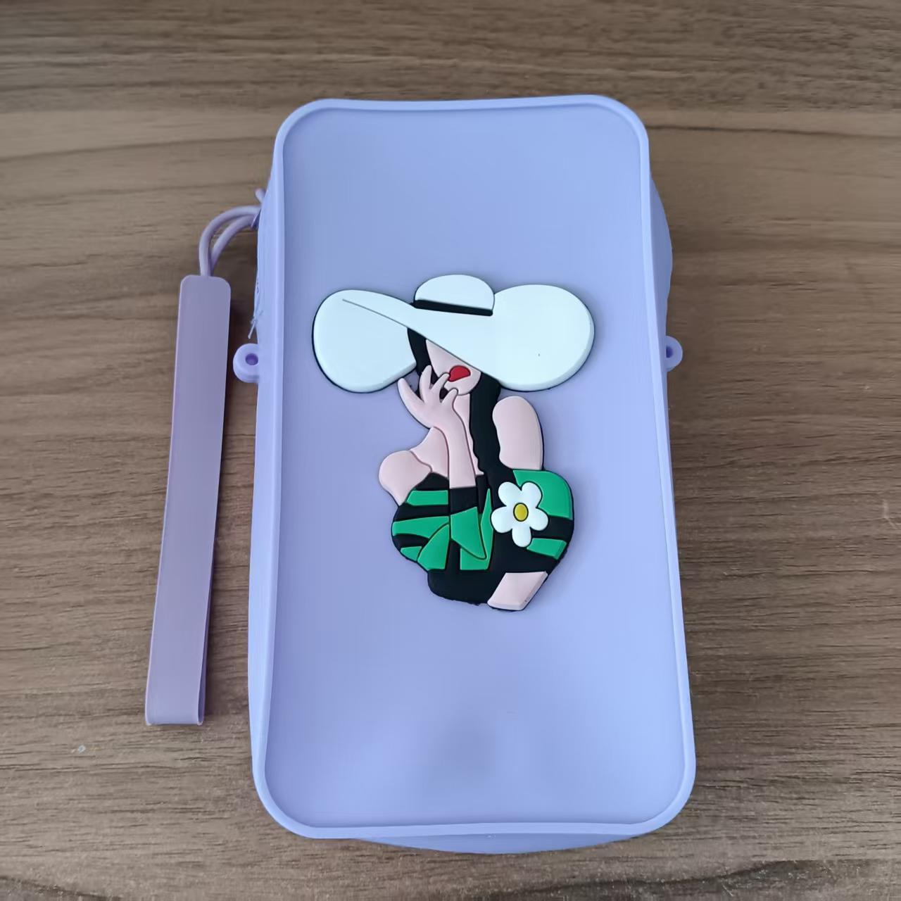 Silikon-Handytasche, Cartoon-Umhängetasche, tragbare Geldbörse, niedliche Mini-Schultertasche für Schülerinnen, Stress-Relief-Bubble-Tasche