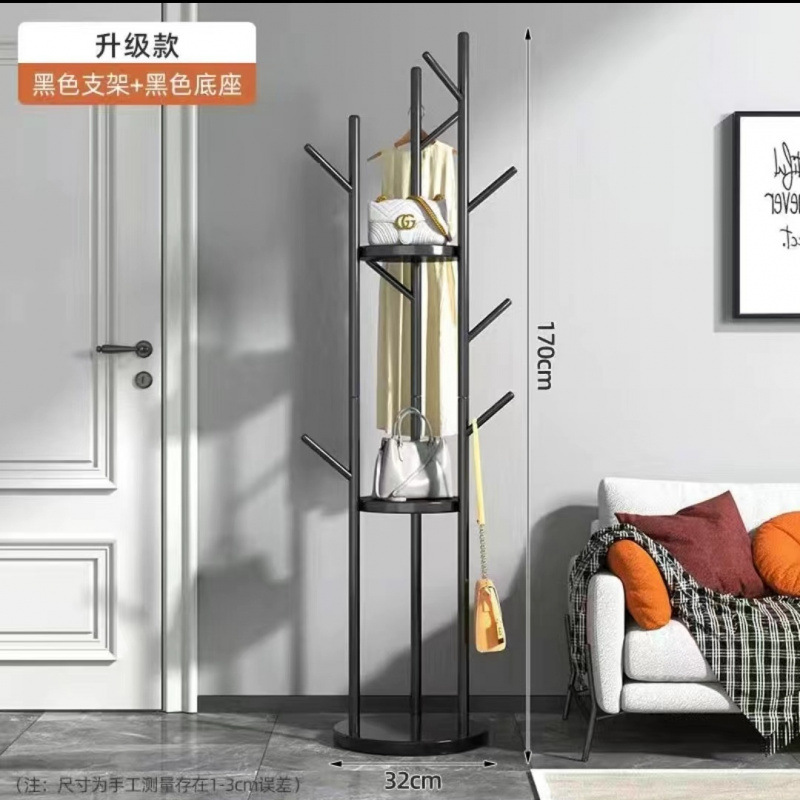 Percha de gorras de piso percha de ropa de dormitorio percha de ropa vertical moderna percha de ropa roja percha de bolsa de sala de estar doméstica
