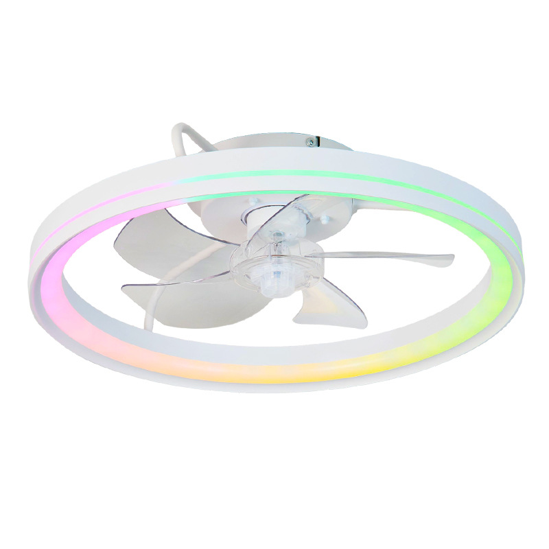 Ventilador de Techo con Luz Inteligente de Plástico, RGB con Control Remoto y App, para Dormitorio y Sala image 6