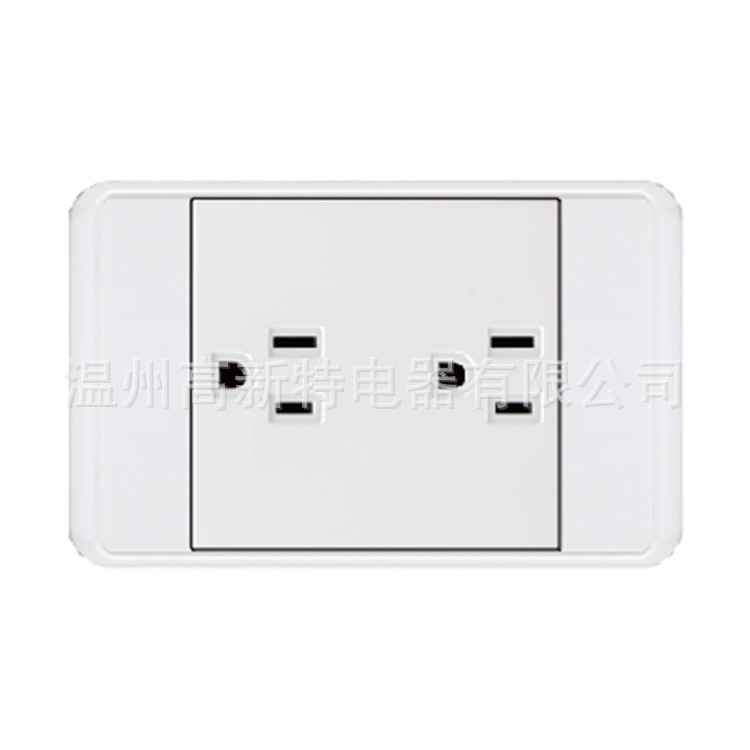 QA44R 美式南美118系列-QA 二位美式插座  美式六孔插座 美标插座