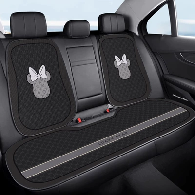 Seat cushion, seat cover — Breathable Rear Single-Piece Seat Cushion - e0529i-minnie-black-three-piece-set-for-the-back-row-velvet-pad-a03-code
