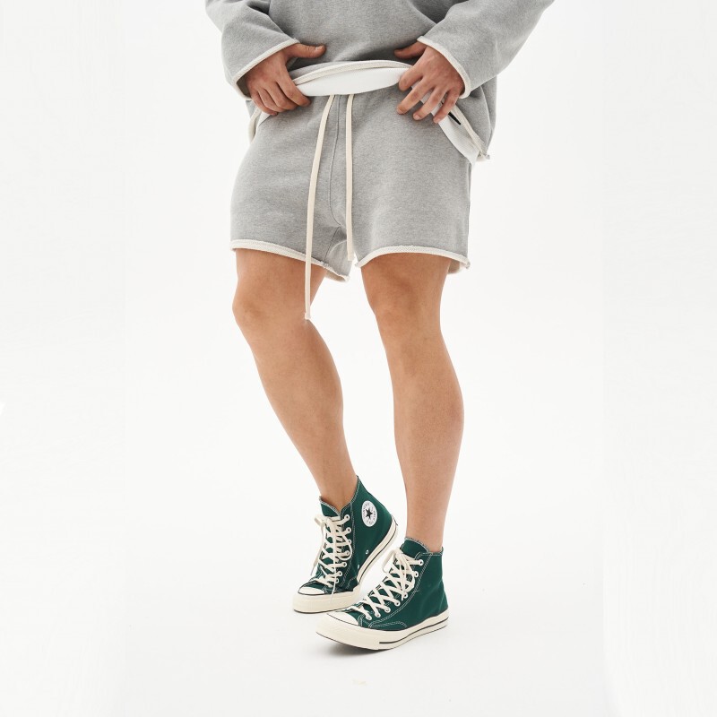 American Sports Leisure Trendy Brand Shorts Men's Solid Color Ring Curl Summer Basketball Breathable Fitness Loose Quarterly Pants