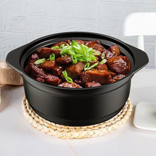 Large Household Clay Pot for Cooking Porridge, Rice, and Stew, Suitable for Gas Stoves, High-Temperature Resistant, Non-Cracking Stew Pot, Large Clay Pot