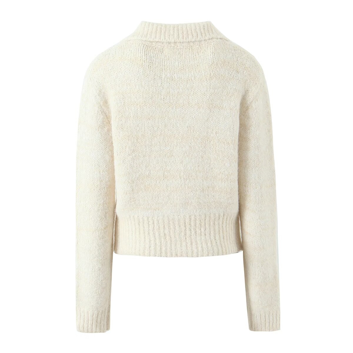 Single-breasted Simple Knitting Cardigan Shorts Suit