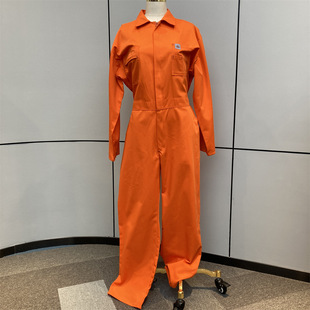 Oil Miner Cotton Flame Retardant Anti-Static Overalls Thickeneded Fireproof Labor Insurance Suit One-Piece Flame Retardant Suit