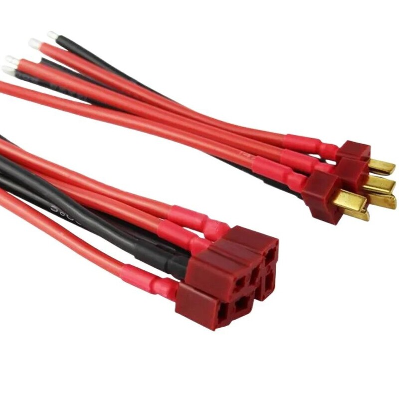 T-Shaped Male-Female Extension Cable for Lithium Battery, T-Head Male-Female Connector with Cable, Battery Plug Charger, High Temperature Resistant T-Shaped Male-Female Extension Cable for Lithium Battery, T-Head Male-Female Connector with Cable, Battery Plug Charger, High Temperature Resistant
