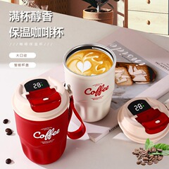 新型高颜値八角形コーヒーカップストラップ携帯軽量保温カップ創意シンプルステンレスギフトカップ